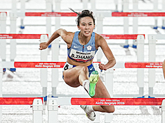 2026愛知名古屋亞運田徑女子100公尺跨欄預賽26日晚間登場，台灣好手張博雅全力以赴，跑出13秒08成績排名分組第2，順利晉級。