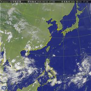 熱帶性低氣壓TD29號22日上午8時形成，最快23日白天有機會發展成今年第25號颱風舒力基。(圖：中央氣象署)