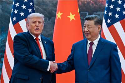 中國國家主席習近平(右)將於9月23日至25日訪美。左為美國總統川普(Donald Trump)。資料照。
