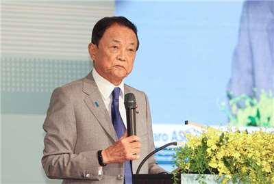 高市早苗調整自民黨人事，前首相麻生太郎(圖)續任自民黨副總裁。資料照。