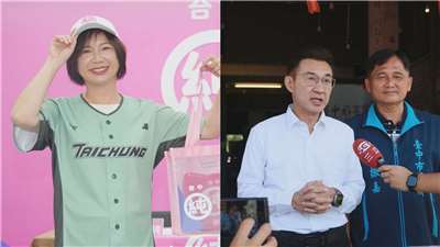 民進黨台中市長參選人何欣純(左)。國民黨台中市參選人江啟臣(右)。(圖：何欣純/江啟臣競選總部)