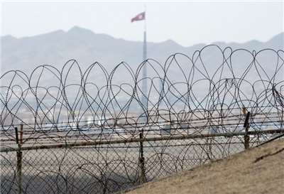 南北韓非軍事區(DMZ) 21日發生地雷爆炸，造成3名官兵受傷。資料照片。