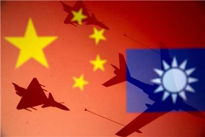 國防部表示，自9日上午9時22分起，陸續偵獲中共殲10、蘇愷30、殲轟7、運8遠干、空警500等各型主、輔戰機及無人機16架次出海，其中11架次逾越中線。示意圖。