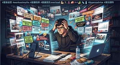 網路健身資訊這麼多怎麼選 
AI生成示意圖