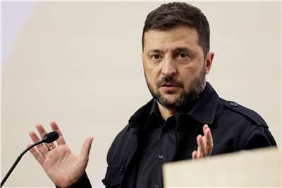 烏克蘭總統澤倫斯基(Volodymyr Zelensky)(圖)表示，北韓將向俄羅斯增派1萬名士兵。資料照。
