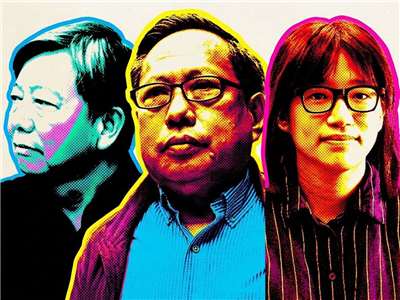(左起)前香港支聯會主席李卓人、副主席何俊仁和鄒幸彤等被當局控告「煽動顛覆國家政權罪」。(AI圖)