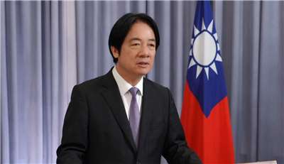 9月21日是國家防災日，賴清德總統預錄防災談話，模擬重大突發災害發生時，政府如何向民眾發布訊息。(圖：總統府)