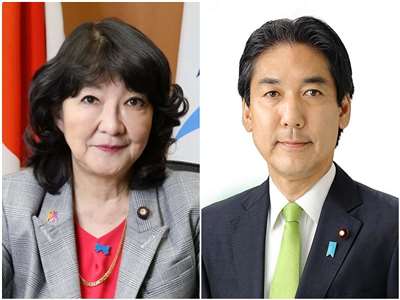 日本首相高市早苗17日進行內閣改組，其中財務大臣片山皋月(左)及經濟財政大臣城內實(右)都確定留任。(合成圖/維基百科)