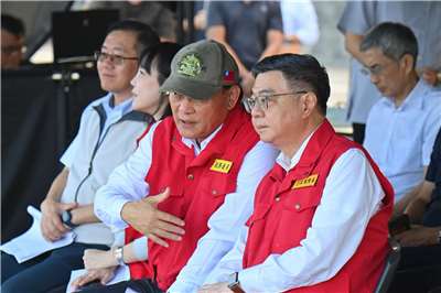 行政院長卓榮泰出席115年國家防災日大規模震災救災動員演練。(行政院提供)