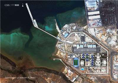 華府智庫「戰略暨國際研究中心」(CSIS)表示，商業衛星影像顯示，中國軍方已在吉布地的軍事基地，部署新的天線、衛星通訊設備及其他設施。 (圖:翻拍自CSIS)