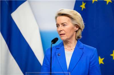 歐盟執委會主席范德賴恩(Ursula von der Leyen)預定6日啟程前往格陵蘭。(圖:EU)