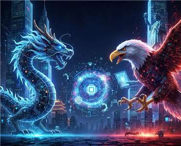 美中雙方計劃在9月中旬舉行人工智慧(AI)安全風險的首場對話。示意圖。(AI生成圖)