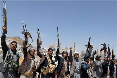 葉門叛軍青年運動(Houthis)襲擊沙國導致至少73人受傷。圖為葉門叛軍組織「青年運動」(Houthi)成員。資料照片。(路透社/達志影像)