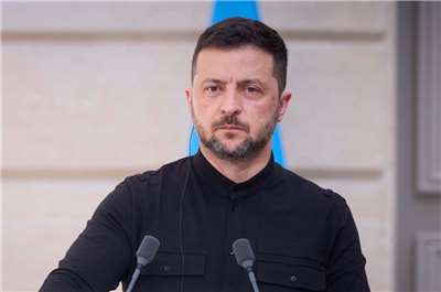 烏克蘭總統澤倫斯基(Volodymyr Zelensky)對安全局與軍情局人員街頭大亂鬥，表示震怒。資料照。(X@ZelenskyyUa)