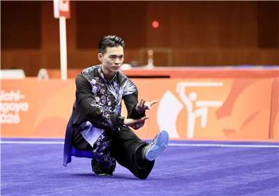 台灣武術好手孫家閎21日出戰男子太極拳／太極劍全能項目。(中華奧會提供)