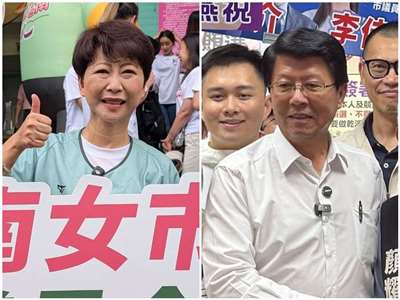 民進黨台南市長參選人陳亭妃(左)選戰主軸為「台南女市長、議員全壘打」；國民黨台南市長參選人謝龍介(右)端出「加強版十大新政」。(合成圖/FB@陳亭妃/FB@謝龍介)