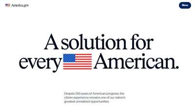 美國總統川普政府29日推出人工智慧(AI)驅動的網站America.gov。 (圖:翻拍畫面)