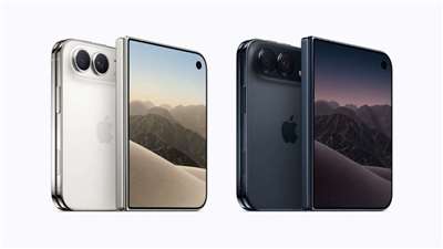蘋果公司(Apple)9日發表首款摺疊智慧型手機iPhone Duo。 (圖:翻拍自蘋果公司網頁)
