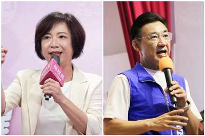 民進黨台中市長參選人何欣純(左)表示，未來將成立「青年局」，協助青年度過創業初期的難關。國民黨台中市參選人江啟臣(右)喊出將爭取中央普發現金新台幣2萬元。合成圖。(FB@何欣純/FB@江啟臣)