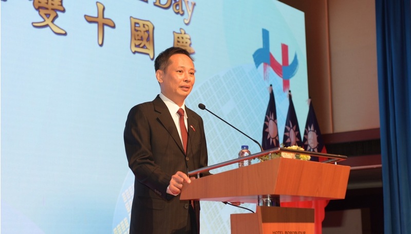 駐印尼代表處7日舉辦114年國慶酒會。駐印尼代表洪振榮致詞表示：「台灣扮演全球半導體產業鏈關鍵角色，是各國具價值和潛力的經貿夥伴。」（駐印尼代表處提供）