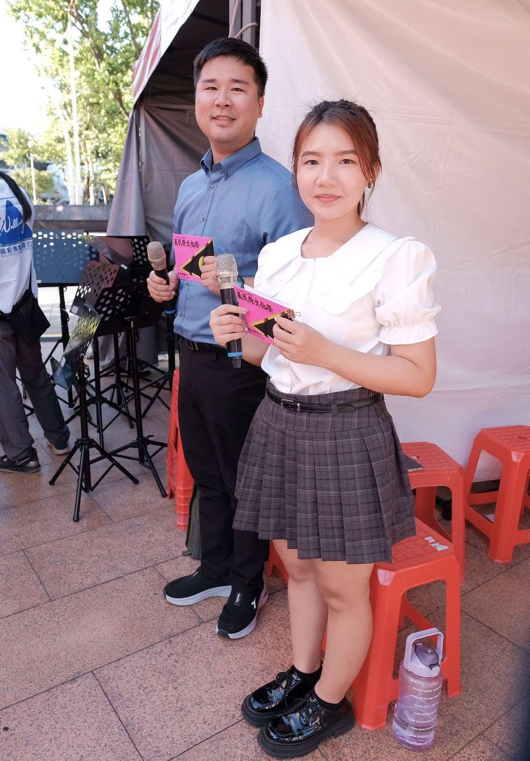 黃乙軒和吳俊德攜手主持新北市義民文化祭活動