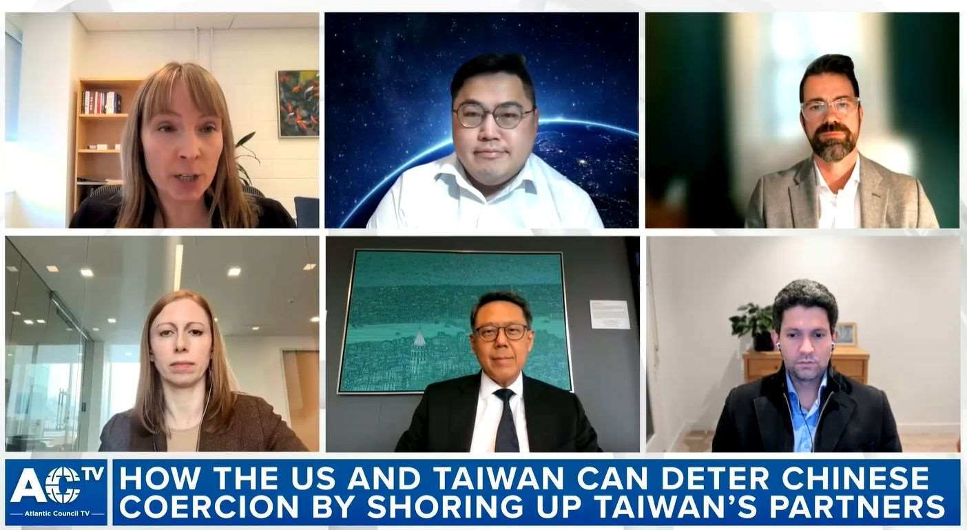 華府智庫「大西洋理事會」(Atlantic Council)15日舉行線上研討會。 (圖:翻拍自FB/AtlanticCouncil)