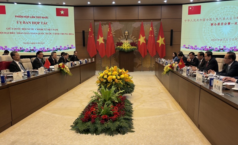 中共全國人大常委會委員長趙樂際抵達8月31日越南河內國會大樓，與越南國會主席陳青敏共同主持越南國會與中國全國人大合作委員會的首度雙邊會議。兩方同意增進「會議外交」，共落實「黨的意志」。