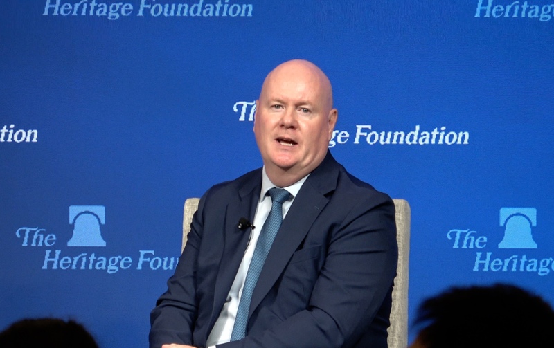 陸委會主委邱垂正12日在華府智庫傳統基金會發表演說，活動由美國前副總統副國安顧問、現為傳統基金會亞洲研究中心資深研究員的葉望輝（Steve Yates）（圖）主持。
