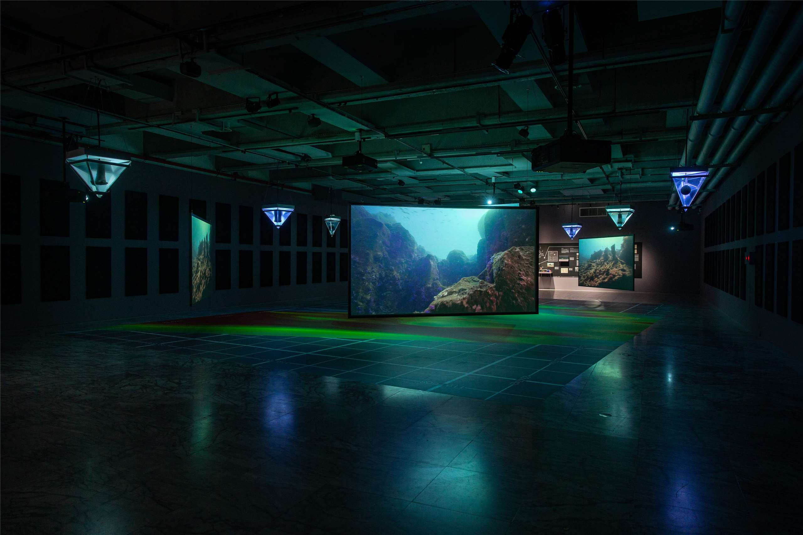 2025北美館開放網絡計畫，線下計畫「沉沒的聲音」場景照，圖像由臺北市立美術館提供。

