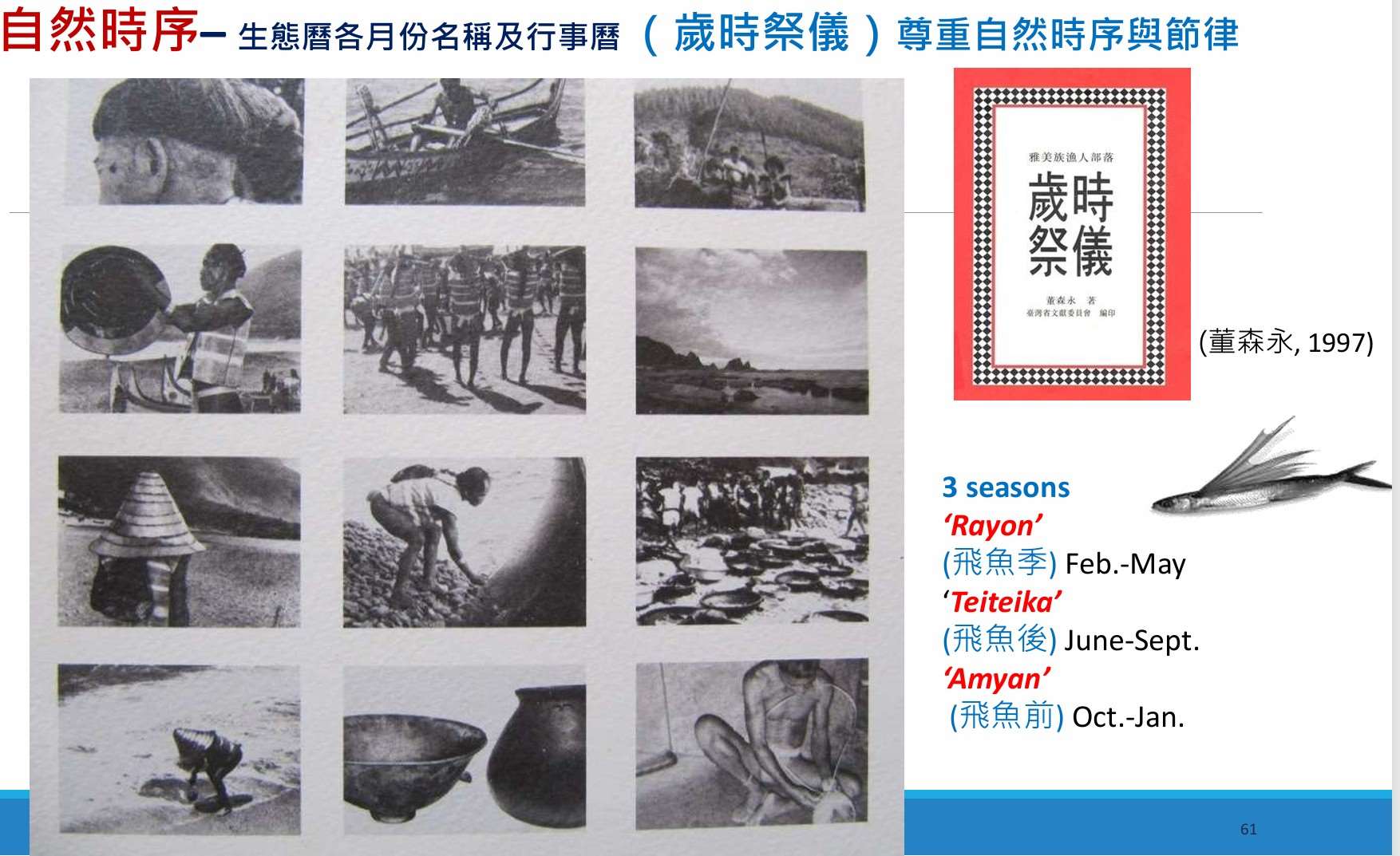 與自然和諧共存的蘭嶼達悟族人依據自然規律而生活-蔡慧敏老師提供