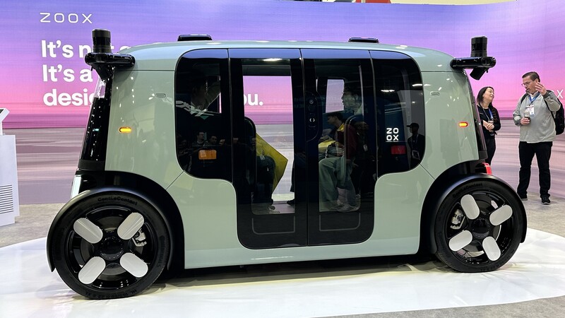 EF
自動駕駛車公司Zoox
亞馬遜（Amazon）旗下自動駕駛車公司Zoox在CES現
場展示自動駕駛車輛。
中央社記者張欣瑜拉斯維加斯攝　115年1月8日
