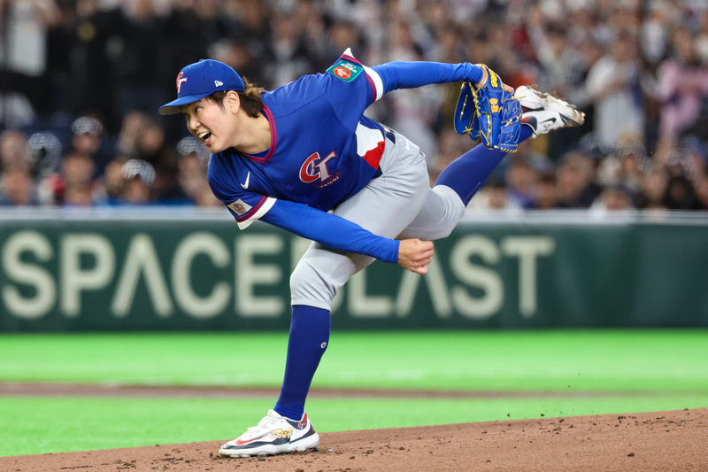 LF
WBC台韓戰　古林睿煬先發好投
世界棒球經典賽（WBC）8日中午在日本東京巨蛋上
演台韓大戰，台灣隊投手古林睿煬先發4局好投，壓
制對手打線。
中央社記者王騰毅東京攝  115年3月8日
