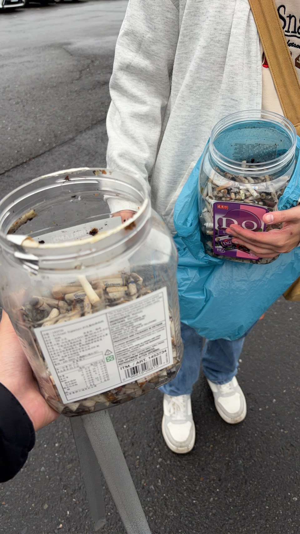 高中生發起「環島撿菸蒂」行動，撿出多少菸蒂？！(圖：黃若寧提供)