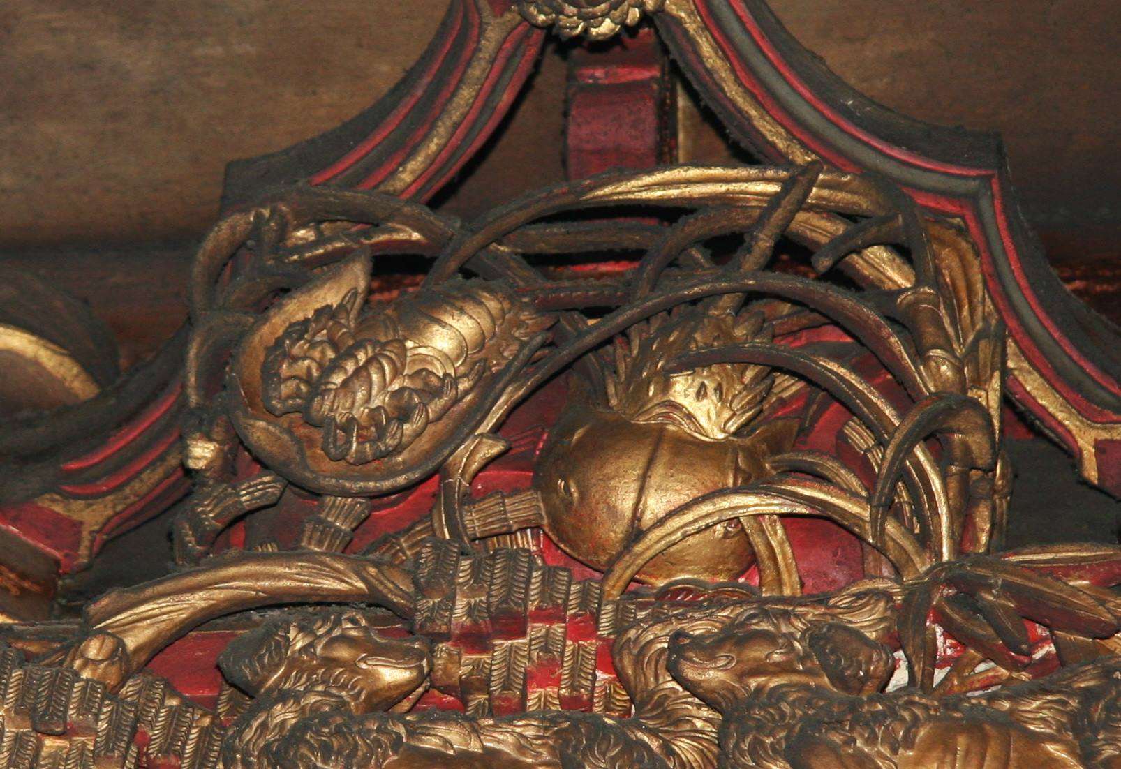 三峽祖師廳的鱟雕塑（楊明哲提供）