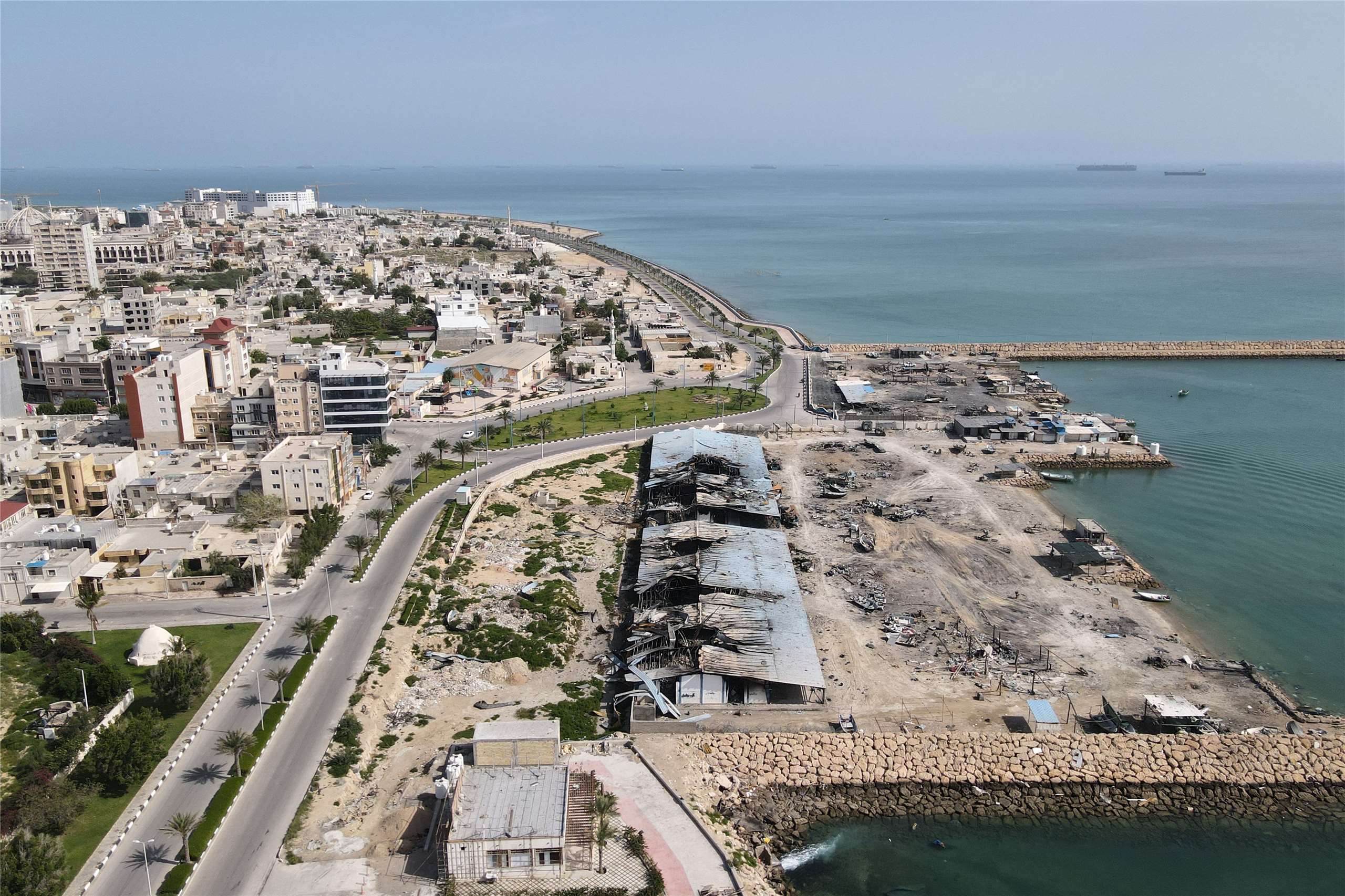 美軍襲擊荷莫茲海峽(Strait of Hormuz)附近的葛希姆島(Qeshm)週邊地區。資料照片。
