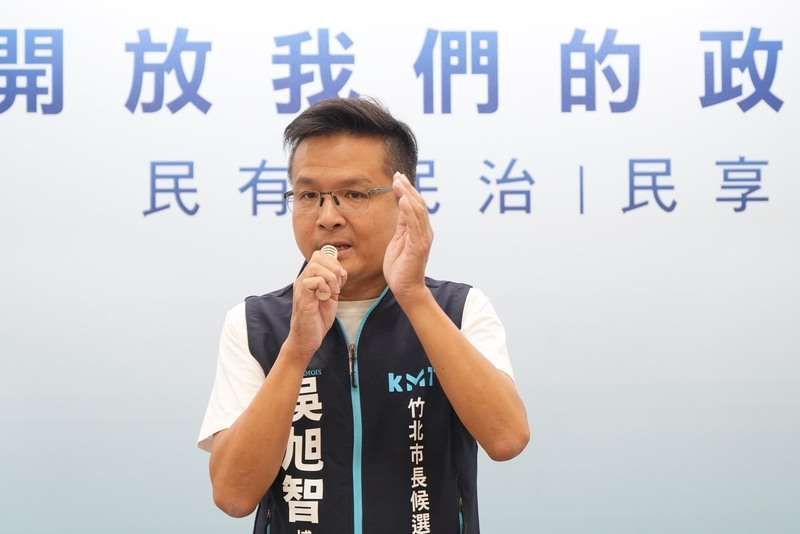 國民黨竹北市長參選人吳旭智表示，藍白非敵人、應以大格局面對挑戰。
