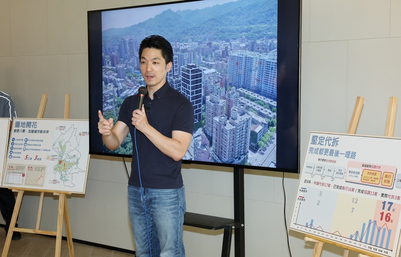 台北市文山木柵段公辦都更案即將完工，市長蔣萬安14日前往視察時表示，文山木柵段公辦都更案共計4棟，有282戶作為幸福住宅，可實質幫助育兒家庭、新婚夫妻居住問題。