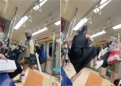 ถีบอาม่าบน MRT เพราะที่นั่งคนชรา(photo:Threads＠queen7_910)