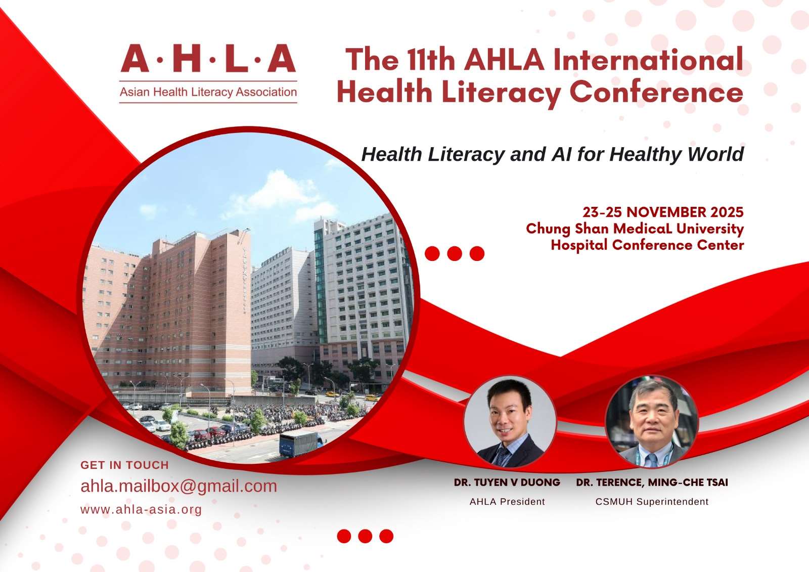 การประชุมความรอบรู้ด้านสุขภาพปี 2025 ซึ่งใหญ่ที่สุดในโลก จะจัดขึ้นที่ไต้หวัน