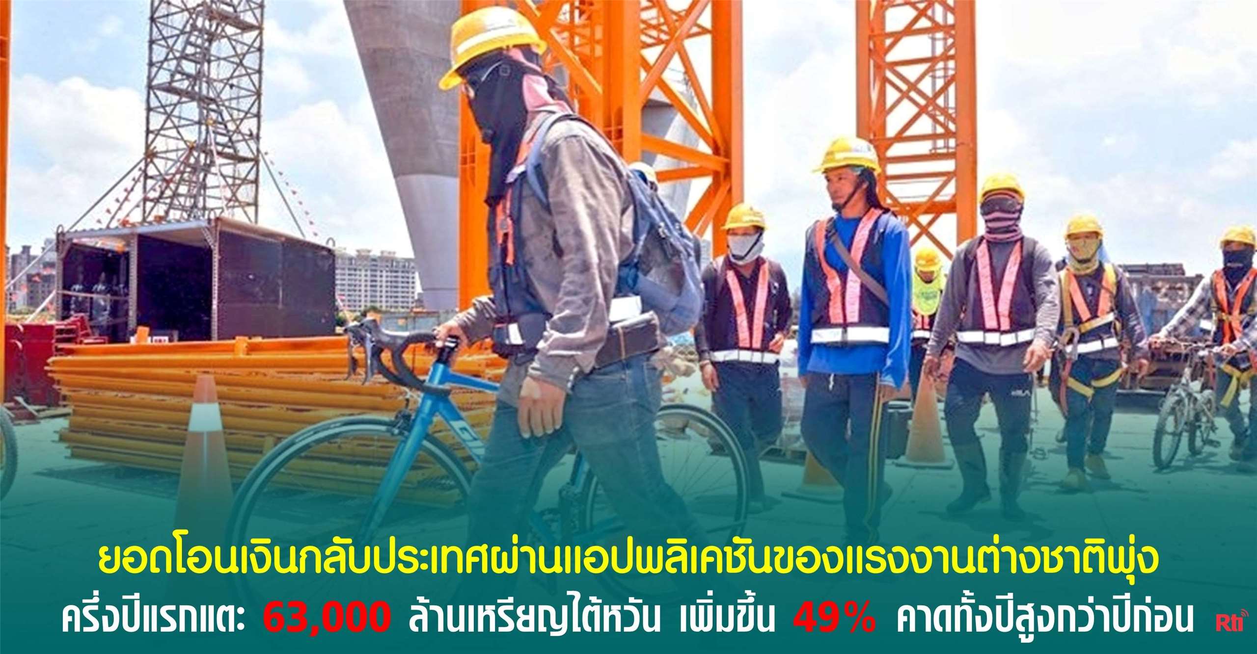 ครึ่งปีแรกแรงงานต่างชาติโอนเงินกลับบ้านผ่านแอปแตะ 63,000 ล้านเหรียญไต้หวัน เพิ่ม 49%