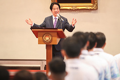 ประธานาธิบดีไล่ชิงเต๋อต้อนรับคณะนักกีฬาเอเชียนเกมส์ ย้ำ! ไม่ว่าเหรียญจะเป็นสีใด ต่างก็เป็นความภาคภูมิใจของชาติ