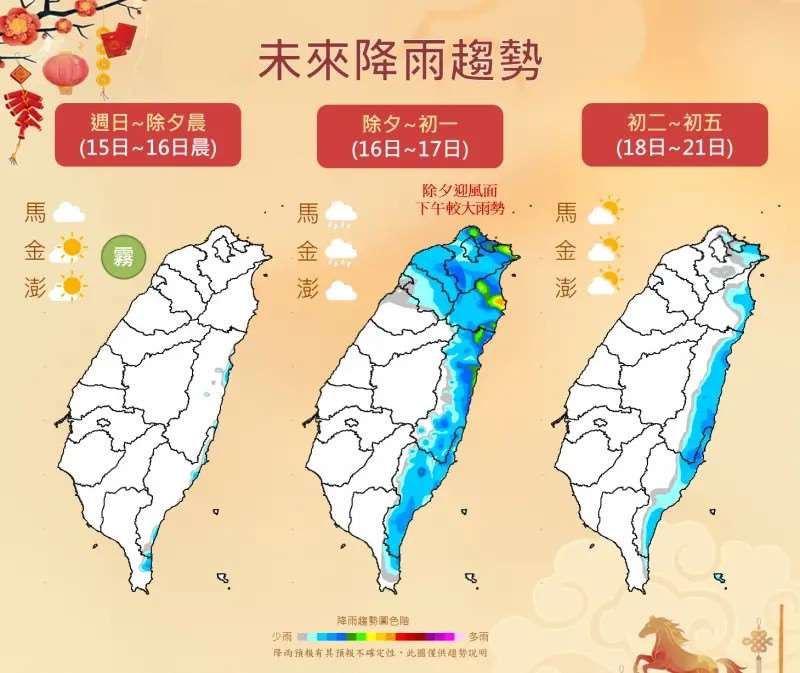 ตรุษจีนวันไหนฝนตกบ้าง? 17-18 ก.พ. หนาวชื้น 13 ℃