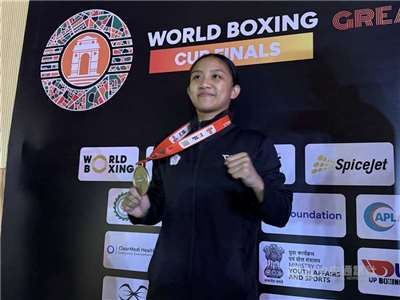 กัวอี๋ซวน กำปั้นสาวไซส์มินิชาวไต้หวัน คว้าทองแดงจากศึกมวยสากลชิงแชมป์เอเชีย (ภาพจาก CNA)