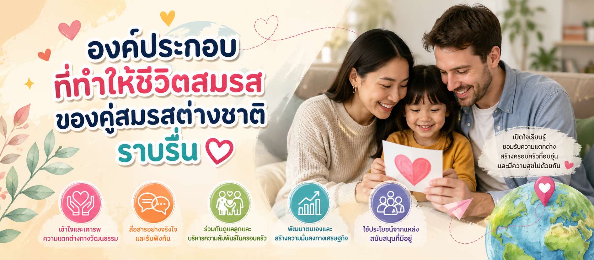 องค์ประกอบที่ทำให้ชีวิตสมรสของคู่สมรสต่างชาติราบรื่น (ภาพ Chatgpt)