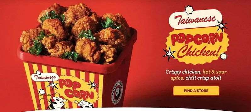 “ไก่ทอดเกลือไต้หวัน” บุกตลาดสหรัฐฯ! Panda Express ทดลองขายเมนูใหม่ 7 รัฐ ชูรสชาติสตรีทฟู้ดจากไต้หวัน (ภาพ:เว็บไซต์Panda Express)