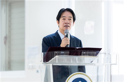 Фото: президент Лай Цінде під час виступу перед 168-ю ескадрою ВМС у Суао в повіті Їлань 22 серпня. (Надано Офісом президента)