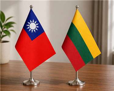 Прапори Тайваню і Литви. (Згенеровано ШІ)