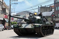 Танк CM11 «Brave Tiger» під час навчань «Ханьґуан» 13 серпня. (Фото: CNA).