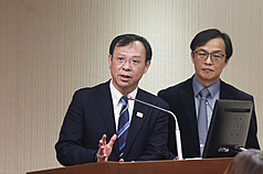 Bộ trưởng Thạch Sùng Lương cho biết, sẽ tăng cường kiểm tra tại hải quan nhằm ngăn chặn dịch tả heo châu Phi xâm nhập Đài Loan. (Ảnh: CNA)