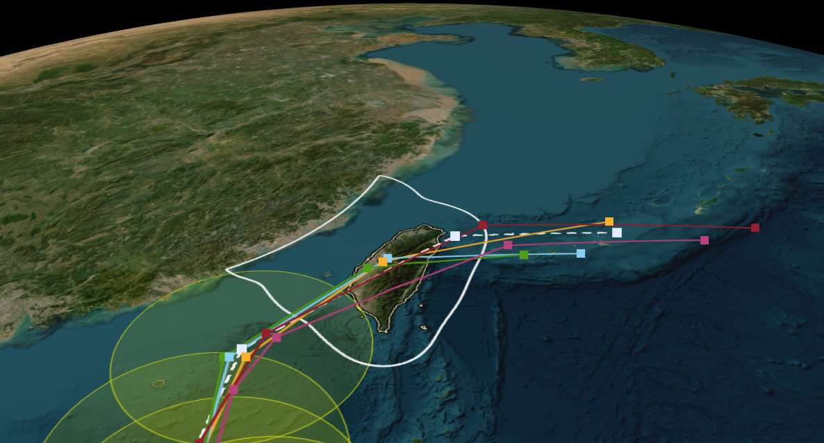 Đường đi dự kiến của bão Fung-wong. (Ảnh: Trung tâm Công nghệ phòng chống và cứu hộ thảm họa quốc gia)